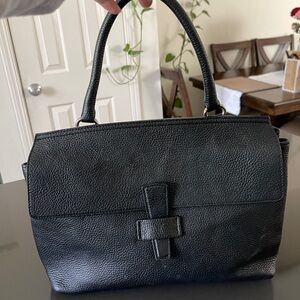 Gianni Notaro Black Leather Handbag made in Italy